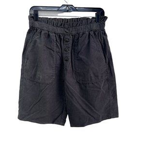 Zara gray high waisted elastic waist ruffle top paperbag‎ Size: M